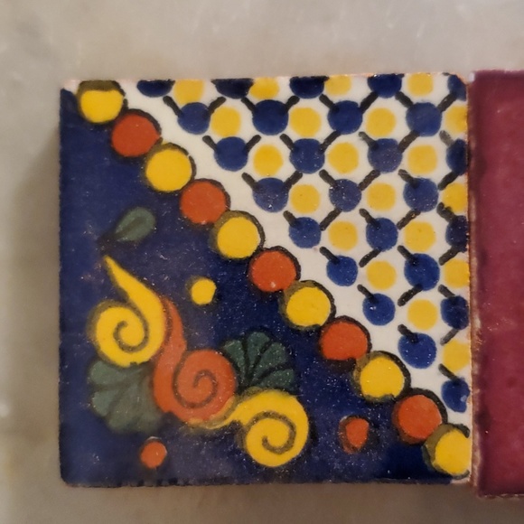 3 for $20 Set 2 Talavera Mexico Tiles - Skeleton Uni Cycle + mix  2" terracotta - Picture 3 of 4